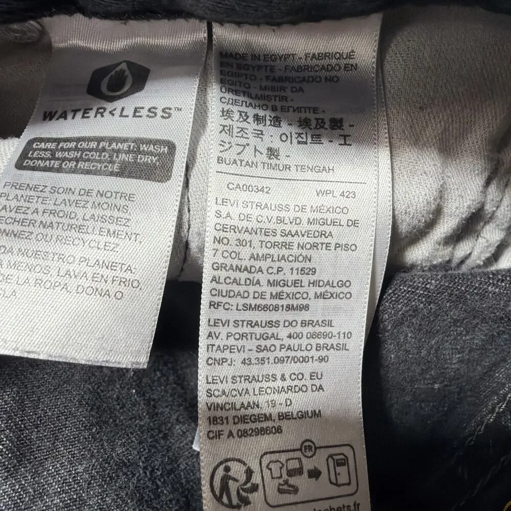 Levi's 550 Jeans Men 32x32 Black Relaxed Fit Denim Cotton Actual 31x30